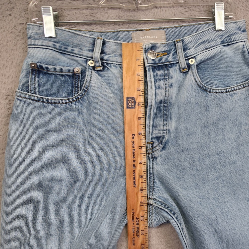 Everlane Jeans Women 28 Blue 90s Cheeky Crop Organic Cotton Light Wash High Rise - Picture 5 of 14